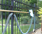 MIDE Products 1SET-B fence hooks displayed with pool accessories and towels