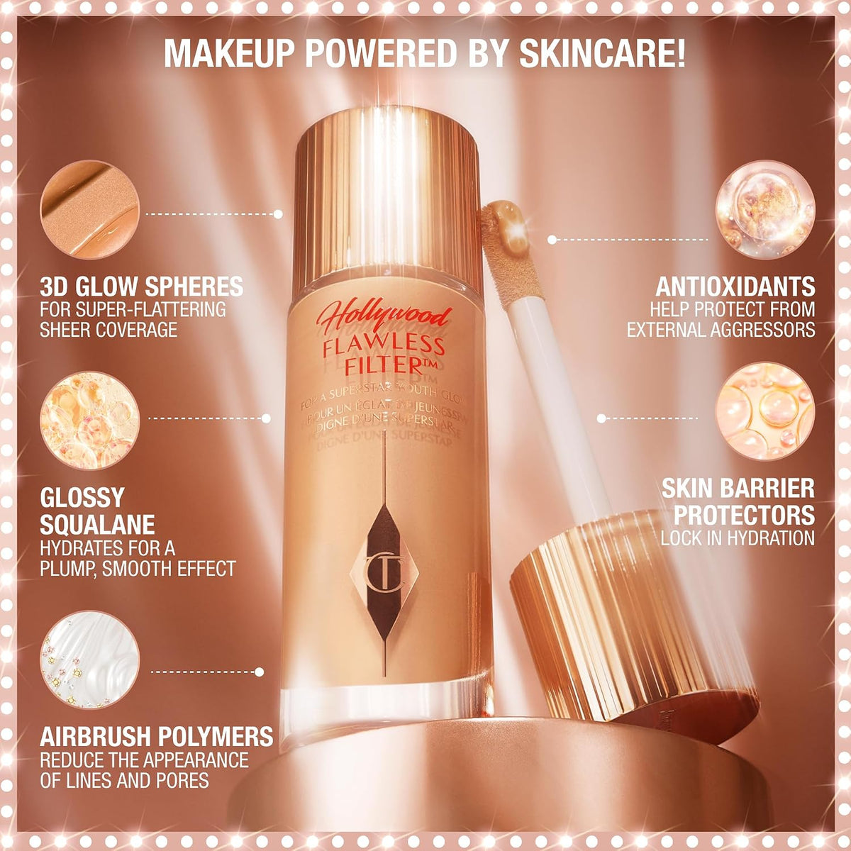 Charlotte Tilbury Hollywood FlawlessFilter - MultiUse Makeup Primer, Complexion Booster & Illuminating Liquid Highlighter with Sheer Coverage - Smooths & Blurs Skin - Image 11