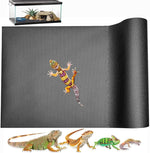 EMYSSA Reptile Carpet front view showing textured black substrate material roll.