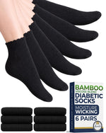 Pembrook frill knit diabetic socks front view neuropathy socks