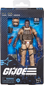 G.I. Joe Classified Series Carl Doc Greer packaging display
