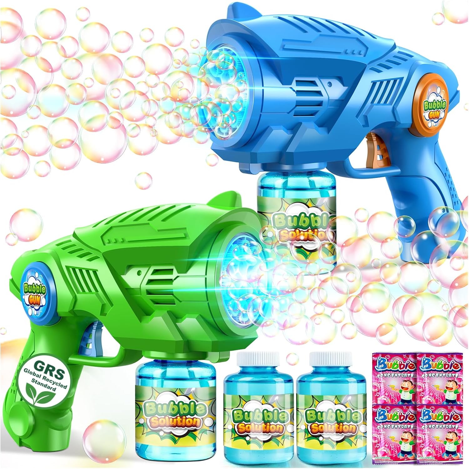 Nicmore automatic bubble gun machine 2-pack set front view