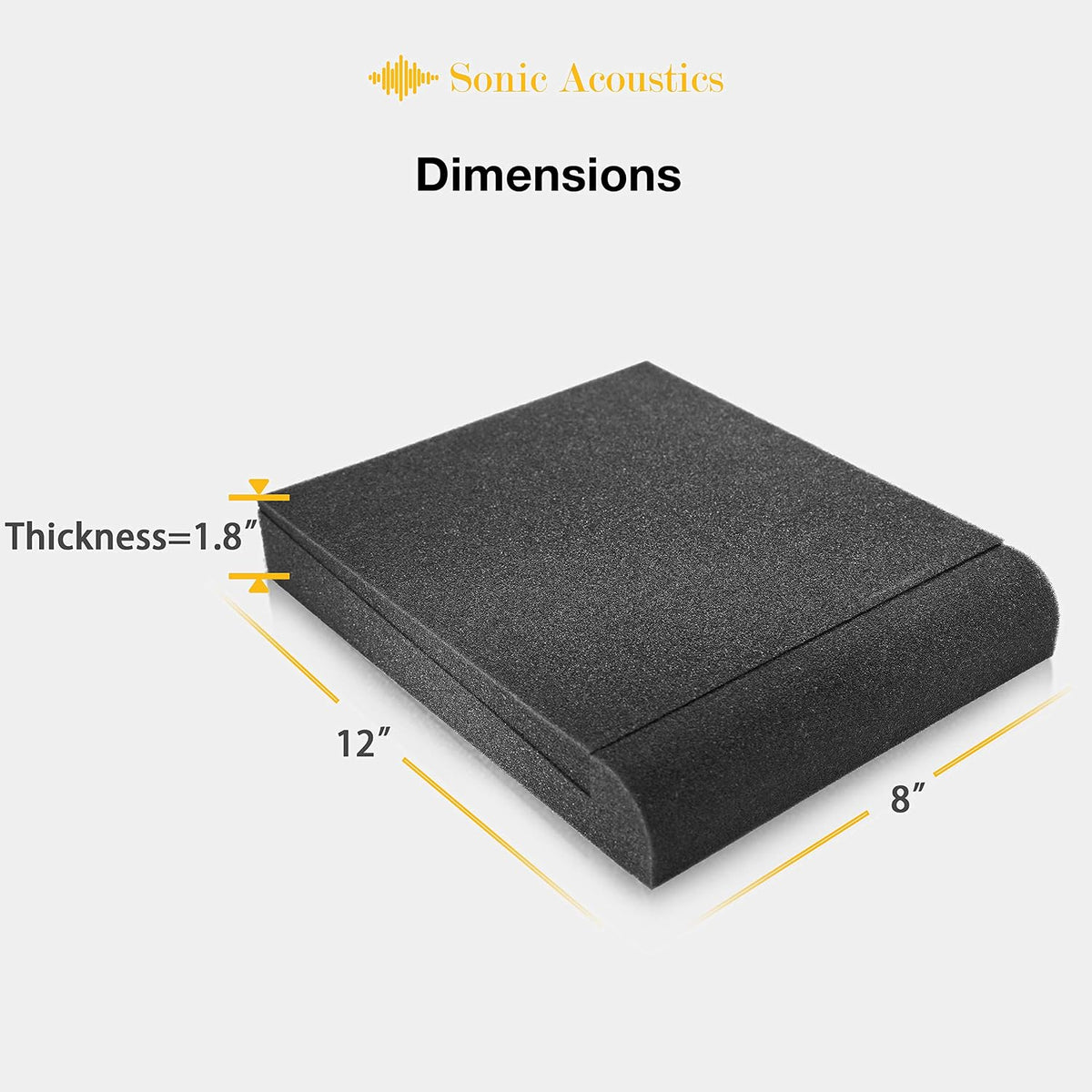Sonic Acoustics studio monitor foam pads angled view