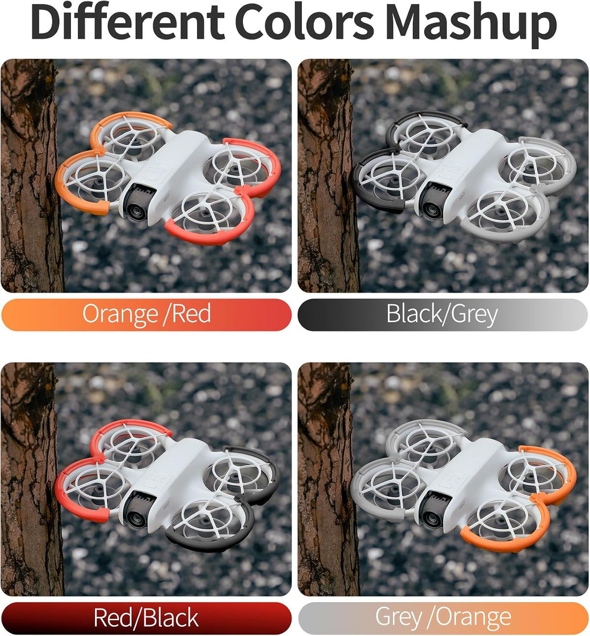 FSIDIWT protective cover ring mounted on DJI Neo drone