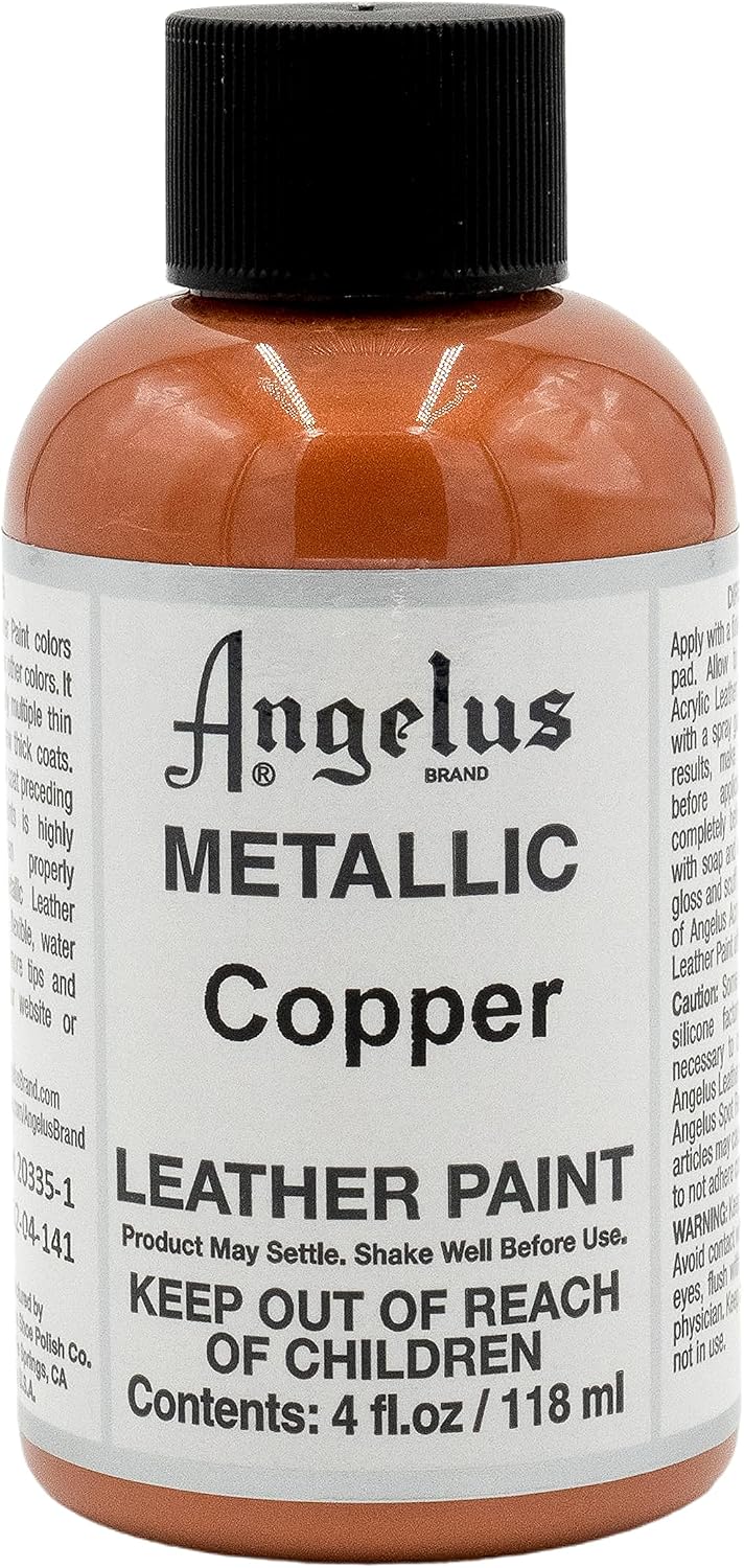 Angelus Metallic Leather Paint, 1 oz., Bronze - Image 11