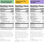 Hormbles Chormbles sugar free snacks nine pack box displaying milk chocolate and peanut butter options.