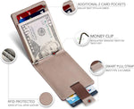 Serman Brands wallet showing smart pull tab action