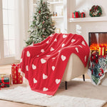 CozeCube Pink White Reversible Checkered Knit Throw Blanket 60"x80" | Super Soft Fullfy Microfiber Knitted Blankets , Warm Cozy Fuzzy Plush Throw, For Couch Bed Sofa - Image 11