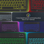 DTTO rechargeable keyboard showing RGB backlight colors