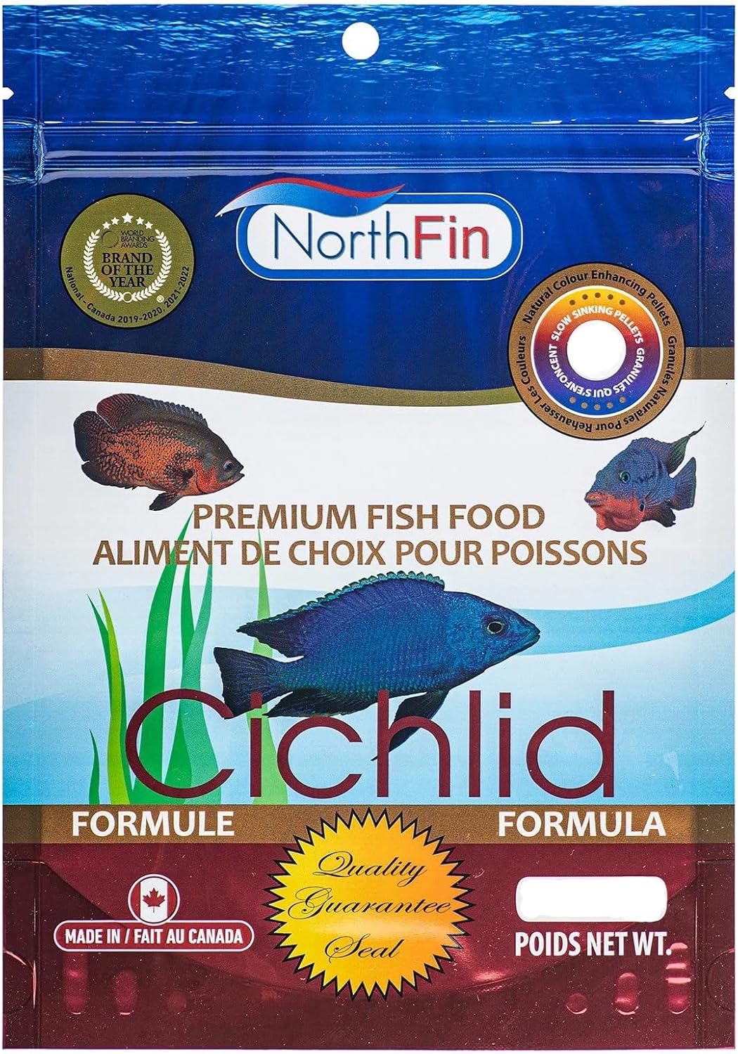 Northfin Cichlid Fish Food, Slow-Sinking Pellets, 2mm, 100g | Cichlid Formula; slow-sinking food for cichlids; made with whole Antarctic krill, herring and sardine; crafted in Canada - Image 14