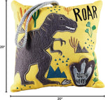 Floss And Rock Dinosaur Tooth Fairy Pillow detail of pocket and hanging cord