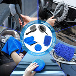 Autodeco wheel and tire cleaning brushes with ergonomic handles