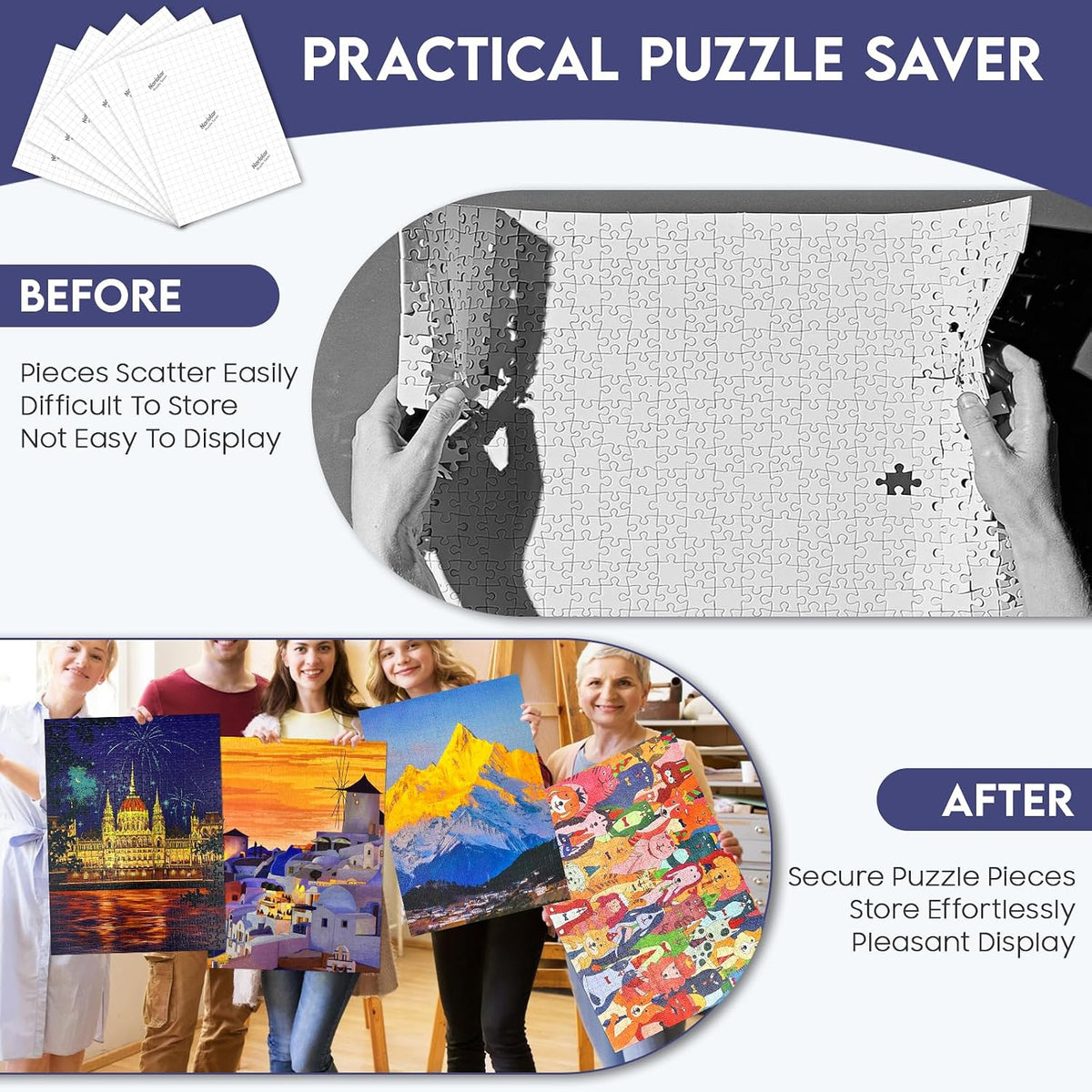 Nariolar ultra adhesion puzzle sheets packaged box view