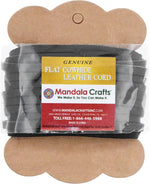 Mandala Crafts black leather lace for jewelry making