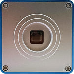 QAREQU industrial microscope camera side profile showing aluminum housing