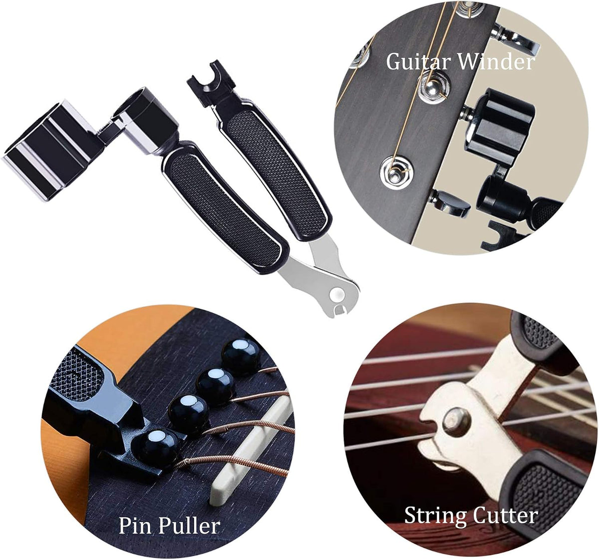 Augshy guitar maintenance kit clip-on chromatic tuner