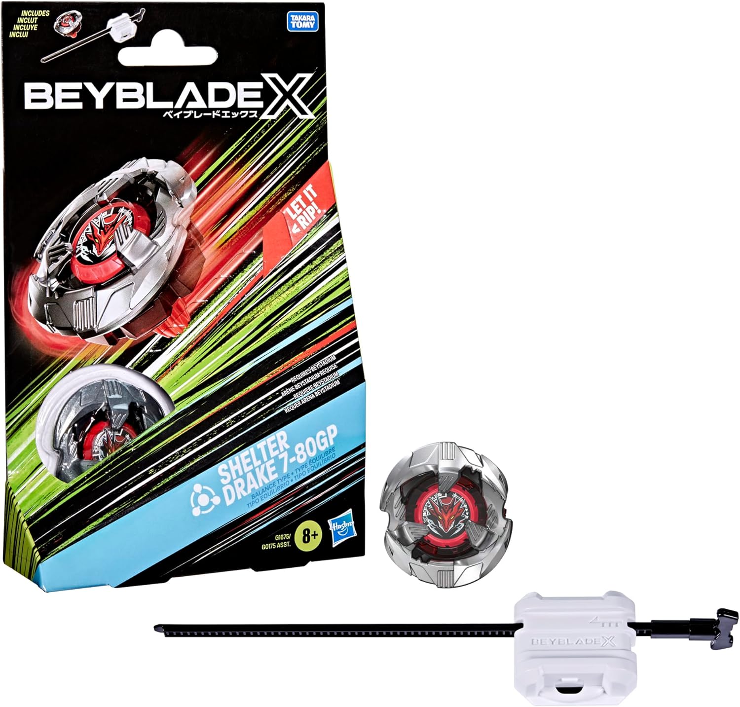 Beyblade X Shelter Drake 7-80GP starter pack front view