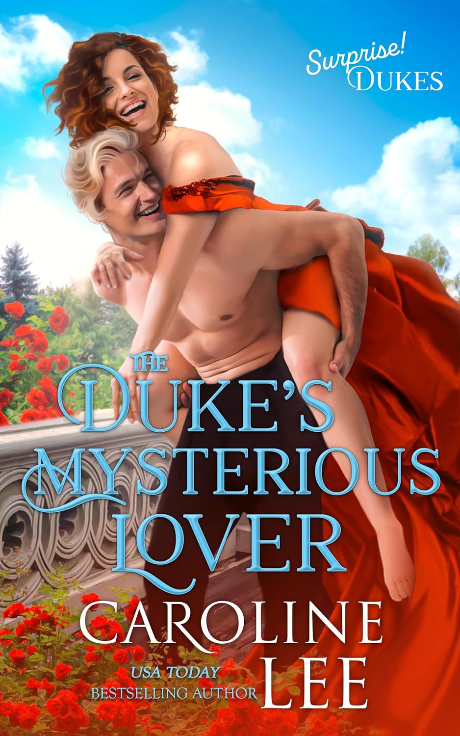 Caroline Lee The Duke's Mysterious Lover book front cover showcasing historical romance artwork.