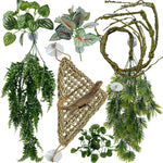 Reptile Plants for Bearded Dragon Tank Accessories, Terrarium Plant Artificial Decor for Snake Cage, Fake Plant for Leopard Gecko Habitat, Lizard Chameleon Ball Pythons (Group BN) - Image 11