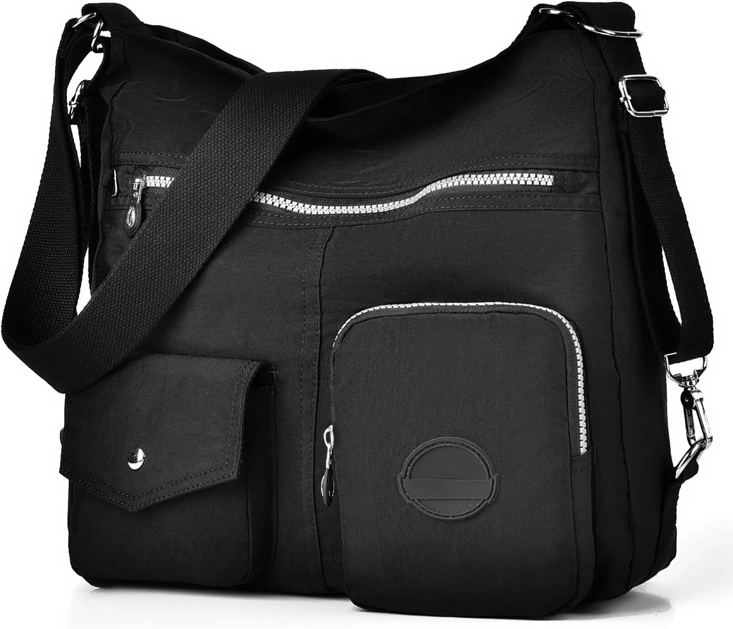 Hobo Purse for Women, Nylon Crossbody Shoulder Handbag Convertible Backpack - Image 1