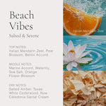 Clean Classic Beach Vibes bottle label and typography