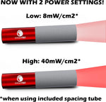 Eagle670 LED flashlight with foam spacing tube attached