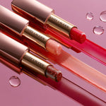Estee Lauder Pure Color Revitalizing Crystal Lip Balm showing natural tint on lips