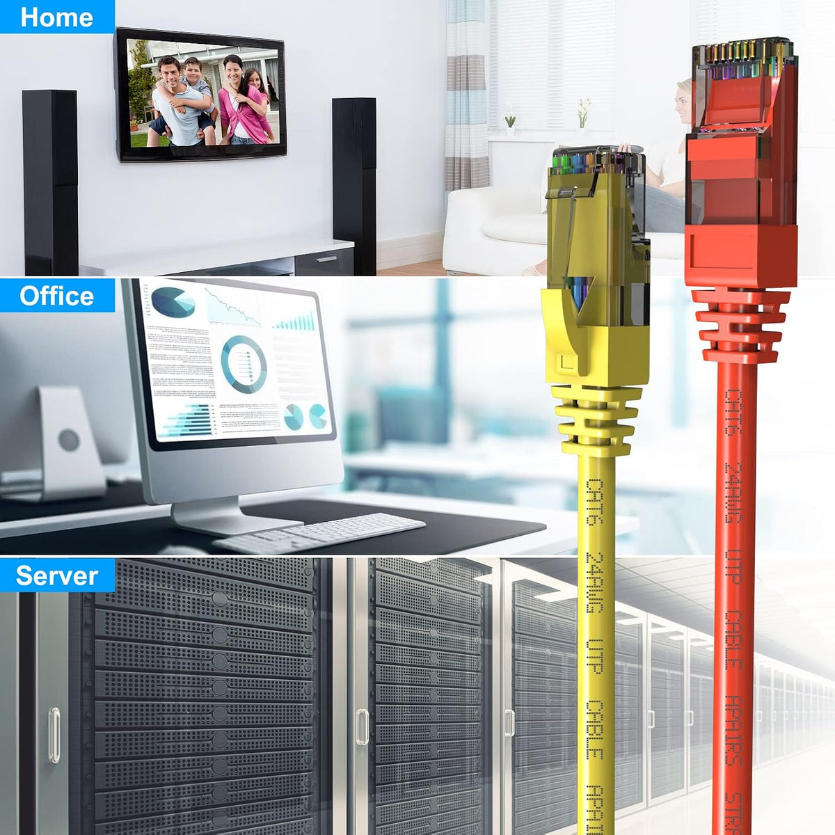 ecjtu rj45 lan cable gold plated pins