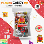 Sabores De Mexico party snack box assortment filled with fifty treats