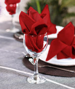Utopia Home red napkins arranged for wedding decor