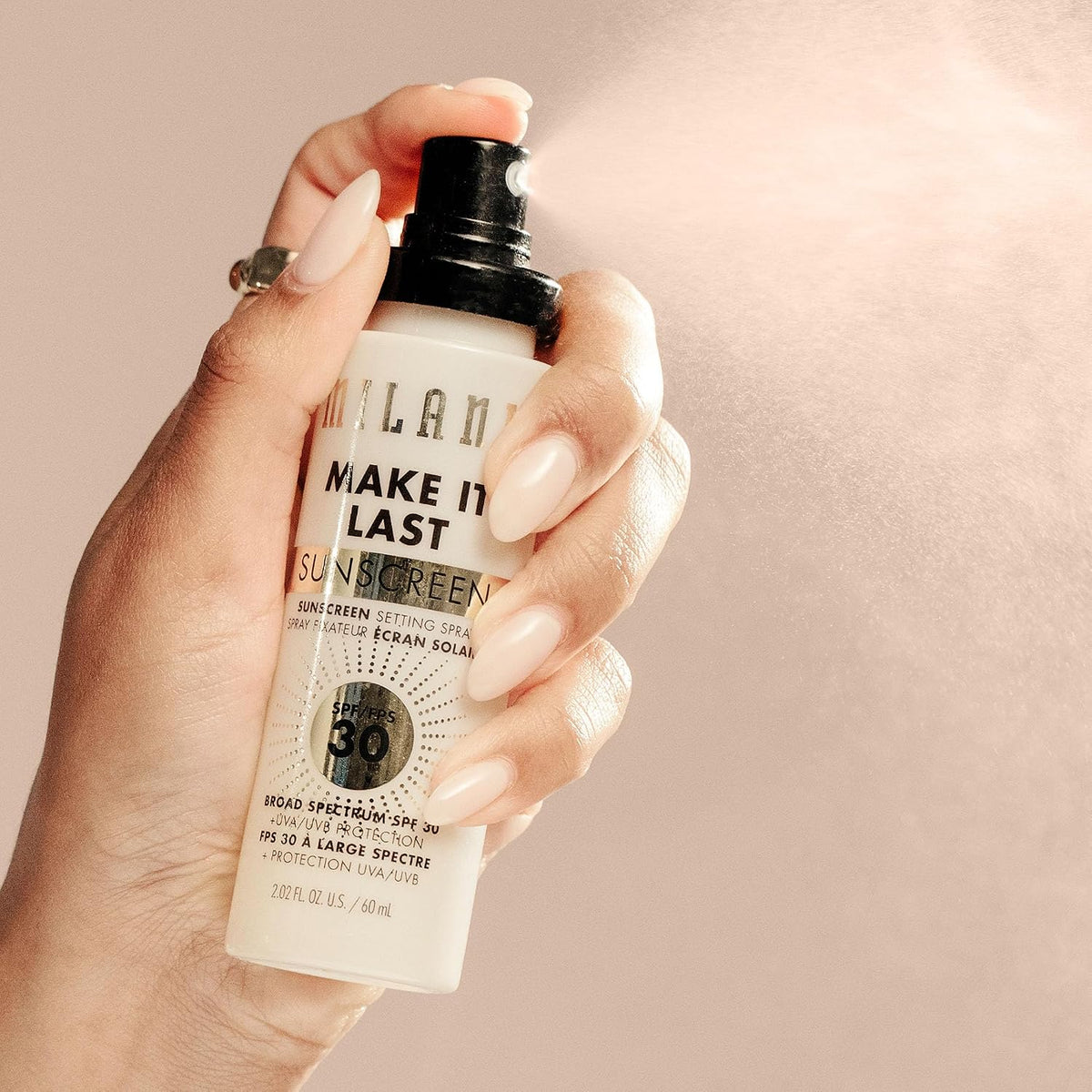 Milani multi tasking makeup primer with SPF 30 back label information