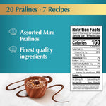 Lindt imported miniature chocolates in milk and dark varieties with hazelnut and caramel fillings