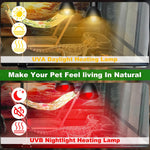 Jaenmsa terrarium fixture with white daytime halogen bulb illuminated for turtle tank.