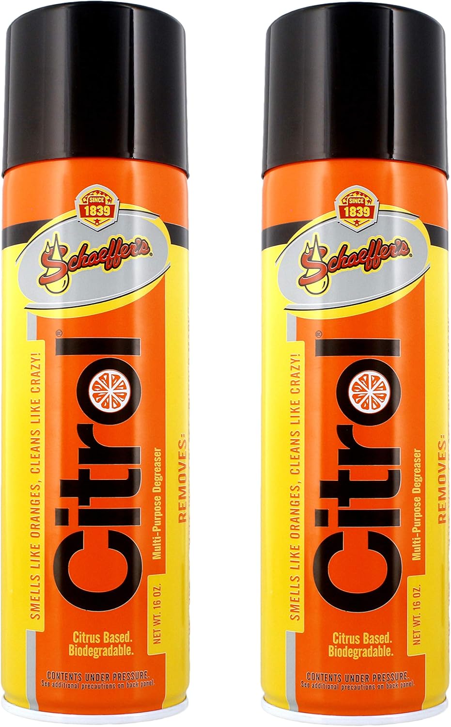 Schaeffer Manufacturing Company Citrol 266 sixteen ounce spray cans front view industrial citrus degreaser two pack