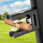 Cigar Holder for Golf Cart,Strong Magnetic Cigar Holder-Ideal Golf Cart Accessory,No Damage Cigar Wrapper,Aluminum Alloy,Loop Strap,Golf Cart Accessories & Gift for Golfers,Cigar Lovers- Gray - Image 1