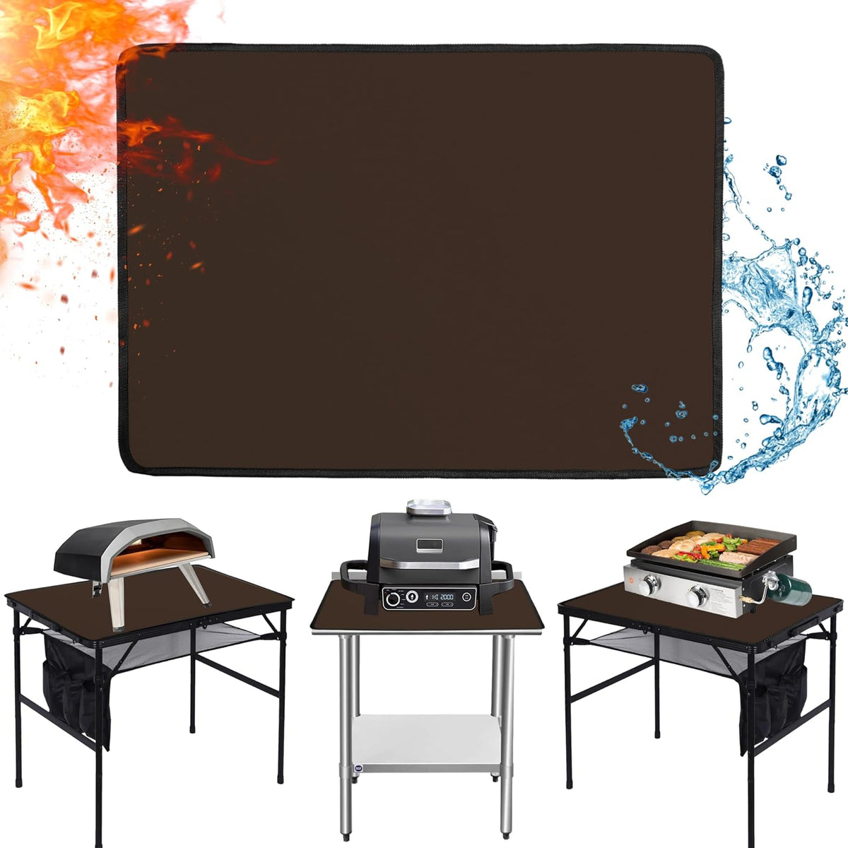 Amerbro mat used indoors under a kitchen air fryer