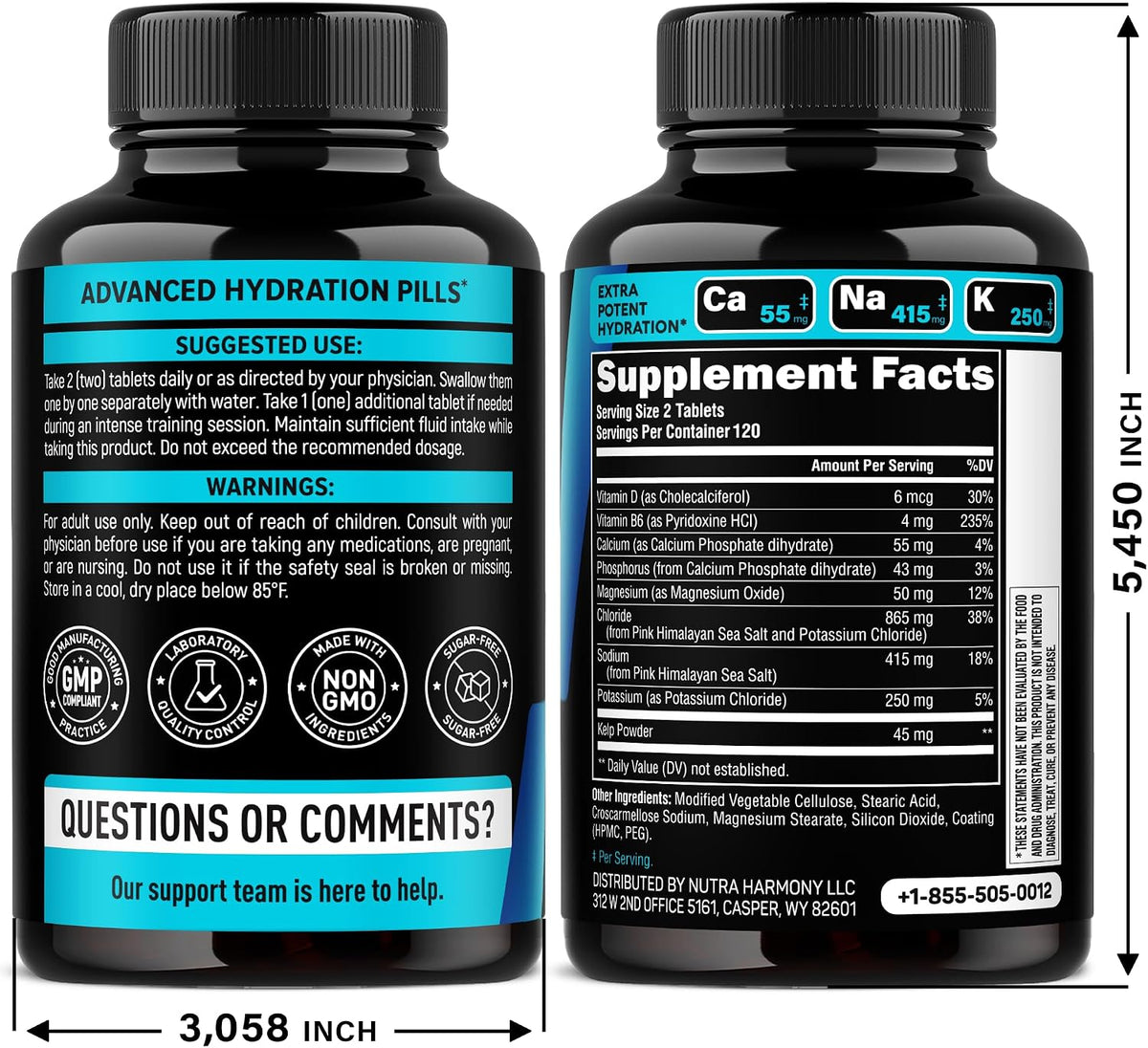 NutraHarmony salt pills container showing 240 tablets count