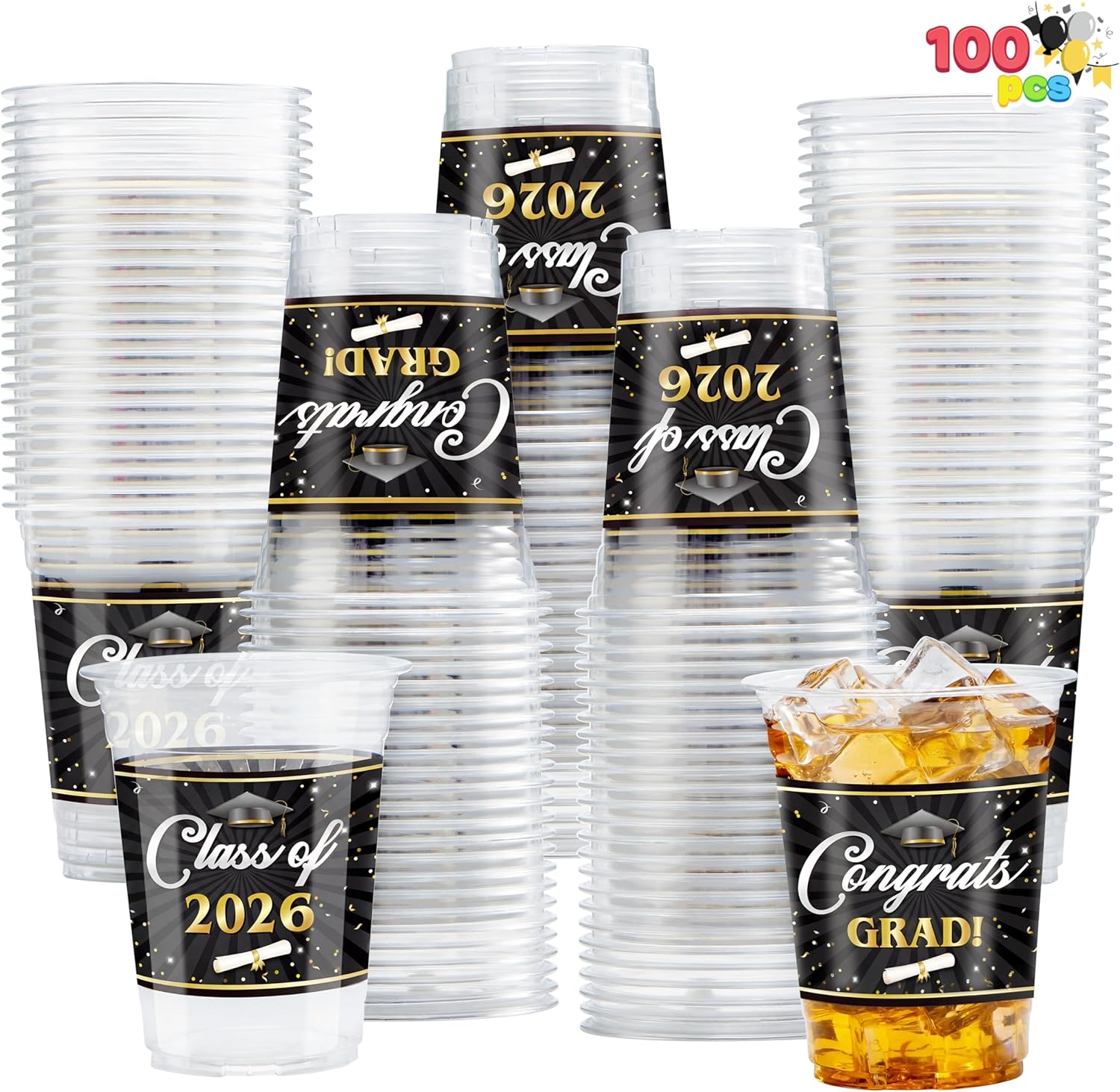 Joyin graduation party cups front view