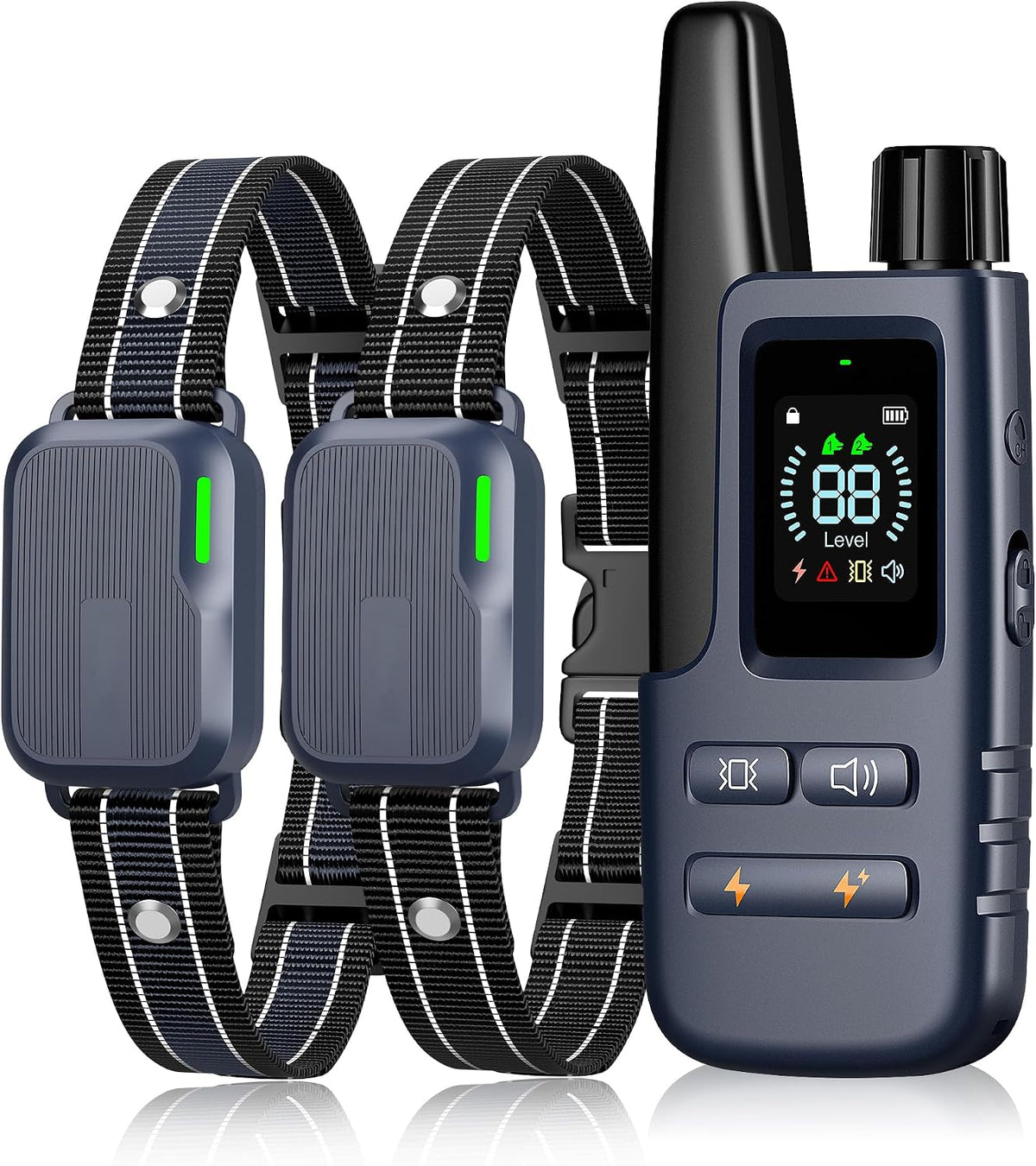 Jugbow dog shock collar for two dogs front view authentic imported pet training gear
