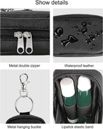 Meiiy lip gloss case showing side profile and dimensions