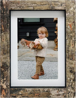 Eosglac farmhouse birch bark frame styled in home decor setting