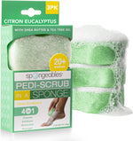 Spongeables Pedi Scrub Foot Exfoliating 5+ Wash Travel Sponge, Citron Eucalyptus, 1 Count - Image 12