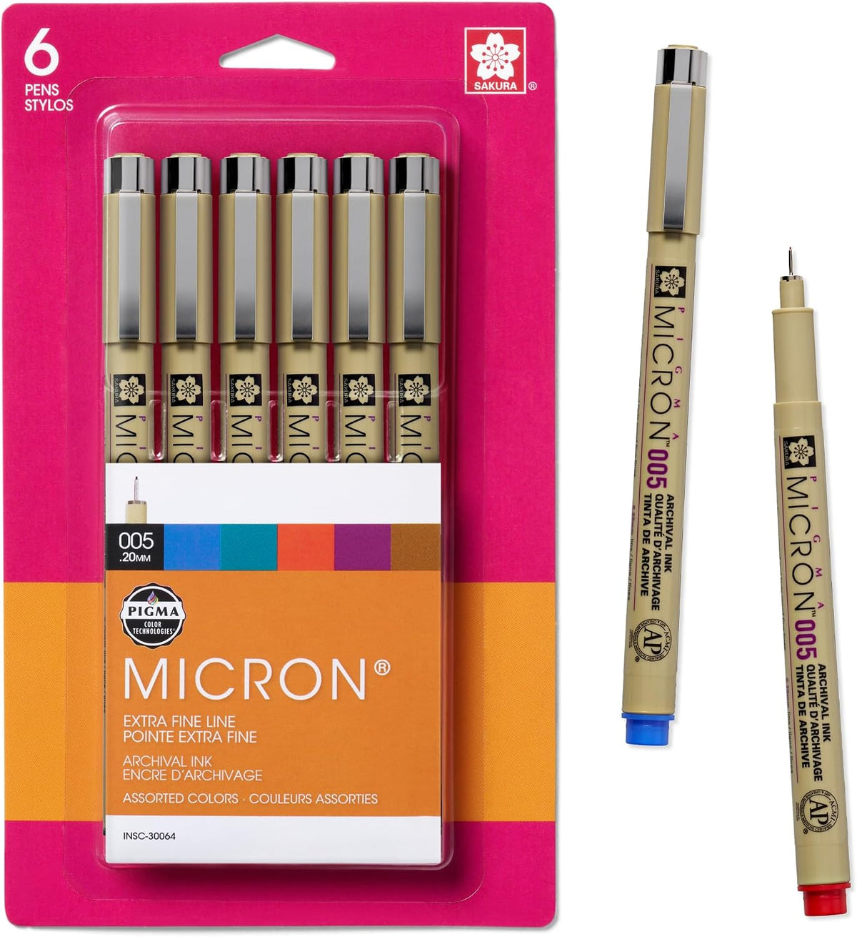 SAKURA Pigma Micron Fineliner Pens, Assorted Colors, 03 Tip, 6 Count | For Drawing, Illustration & Journaling, Precise Points & Lines, Pigment-Based Archival Waterproof Ink, No Bleed - Image 12