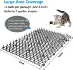 Pomeat cat scat mat cut to size in garden bed