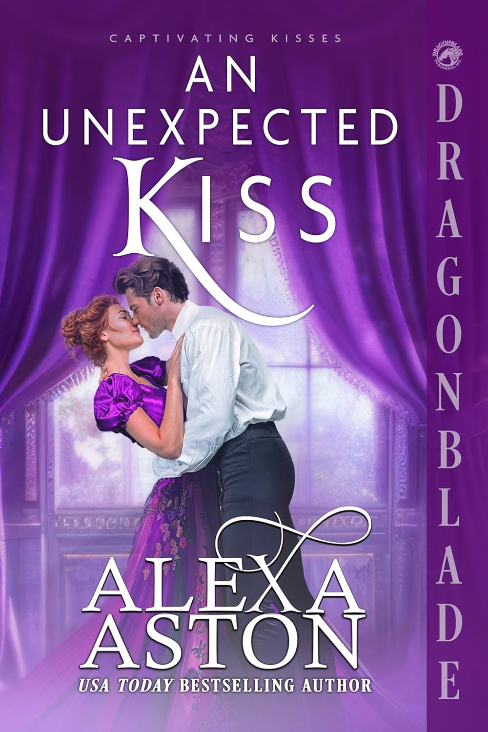 Alexa Aston An Unexpected Kiss paperback front cover view historical romance novel