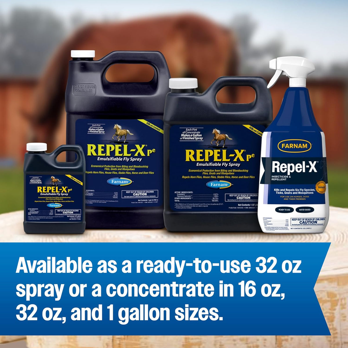 Farnam Repel-X 32 Fluid Ounce product packaging demonstrating authentic USA manufacturing details
