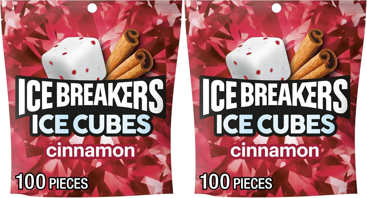 Ice Breakers Ice Cubes Cinnamon Sugar Free Chewing Gum Pouch, 8.11 oz (100 Pieces) - Image 10
