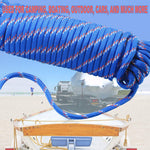 Wellmax braided nylon cord showing inner core strands