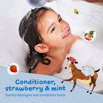 Childs Farm strawberry and organic mint hair conditioner back label details