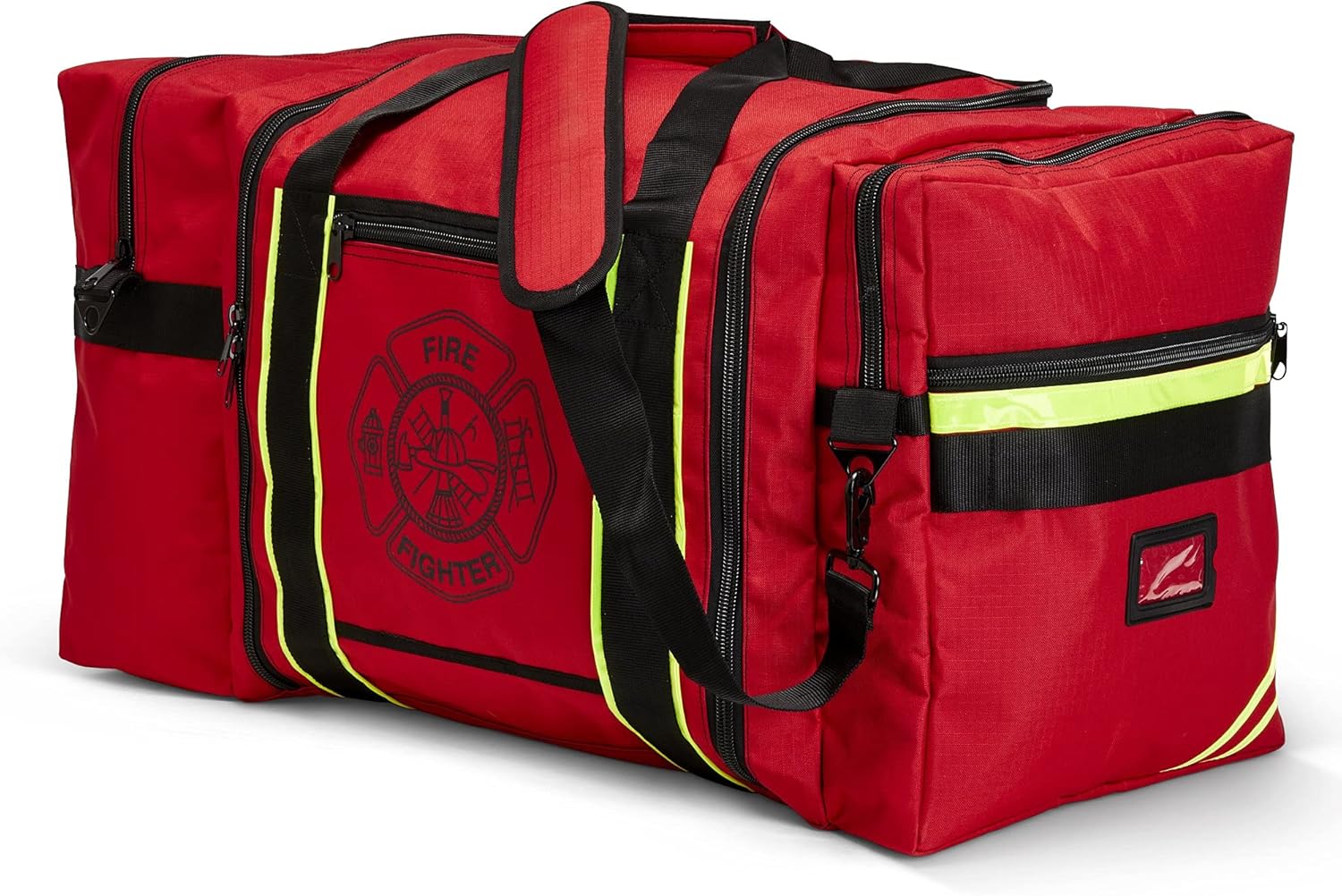 Line2design Firefighter Jumbo Turnout Gear Bag red front view